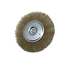 Good Quality Flat-shaped Wheel Crimped Wire Brush For Polishing and Cleaning